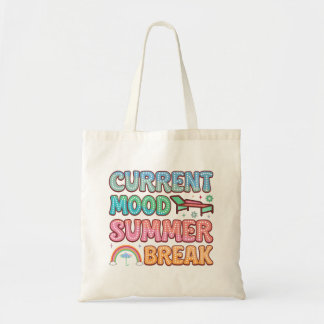 Bolsa Tote Fun current mood Summer break word art 