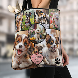 Bolsa Tote Fun Multi Photo Collage Dog Lover