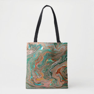 Bolsa Tote Fundo abstrato acrílico mármore. Marbling ardois