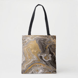 Bolsa Tote Fundo abstrato acrílico mármore. Nature Marblin