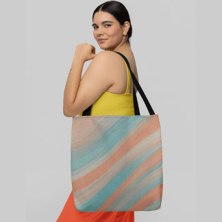 Bolsa Tote fundo abstrato com faixas diagonais