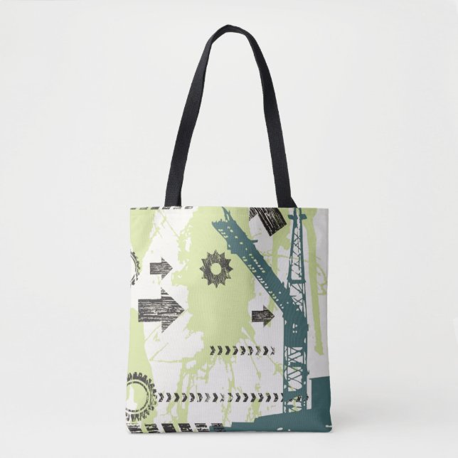 Bolsa Tote Fundo abstrato da olá!-tecnologia (Frente)