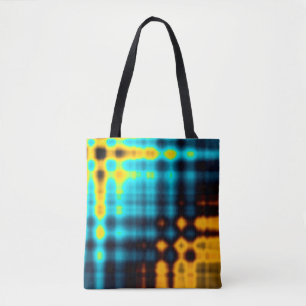 Bolsa Tote Fundo abstrato geométrico colorido com patamar