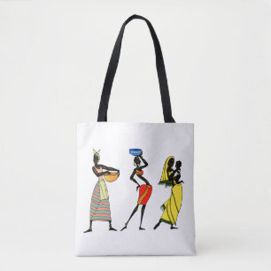 Bolsa Tote Fundo africano das mulheres