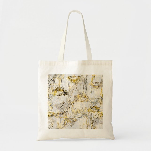 Bolsa Tote fundo aquarela abstrato: dandelion, juniper (Frente)