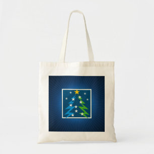 Bolsa Tote Fundo azul de Natal