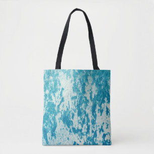 Bolsa Tote Fundo azul texturizado feito de tecido denso. Con