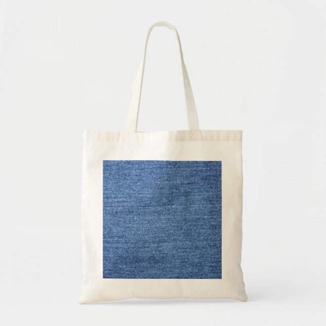 Bolsa Tote Fundo Blue Jean Denim (Frente)