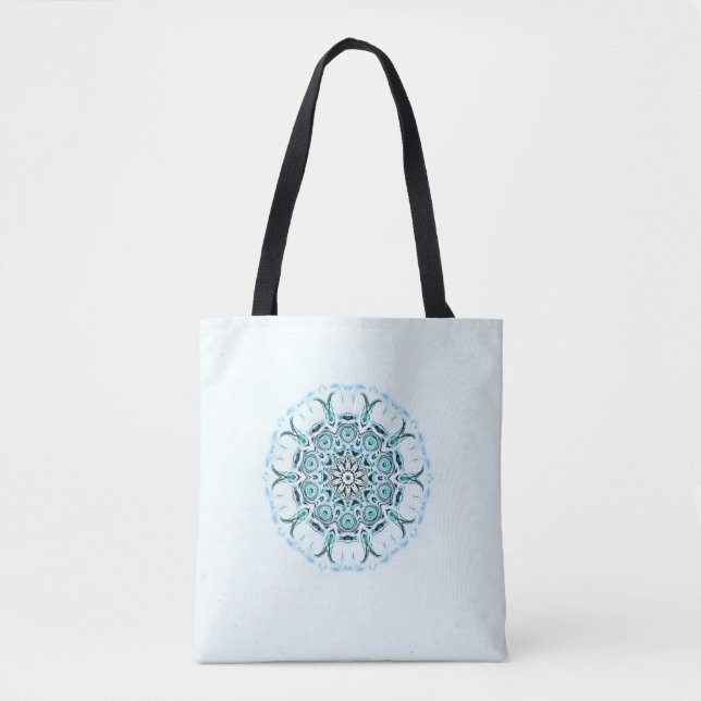 Bolsa Tote fundo branco abstrato (Frente)