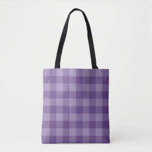Bolsa Tote Fundo checkered violeta