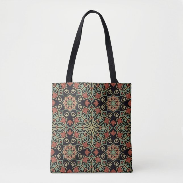 Bolsa Tote Fundo Colorido Abstrato Oriental (Frente)