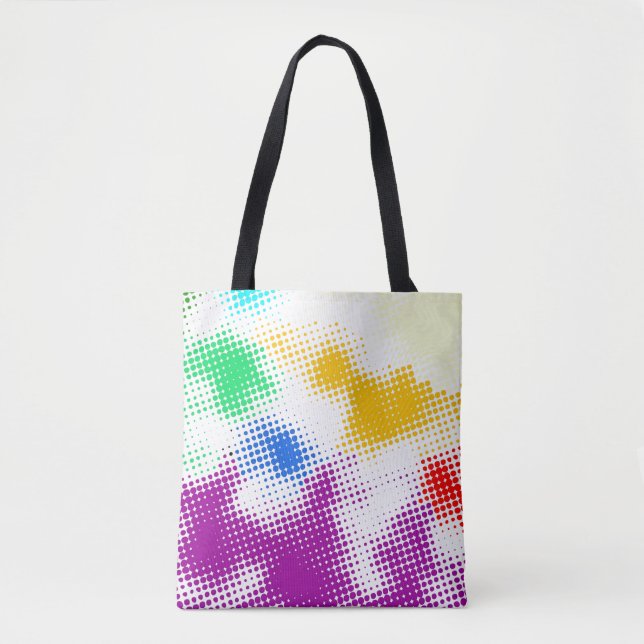 Bolsa Tote Fundo colorido de intervalo mínimo aleatório (Frente)