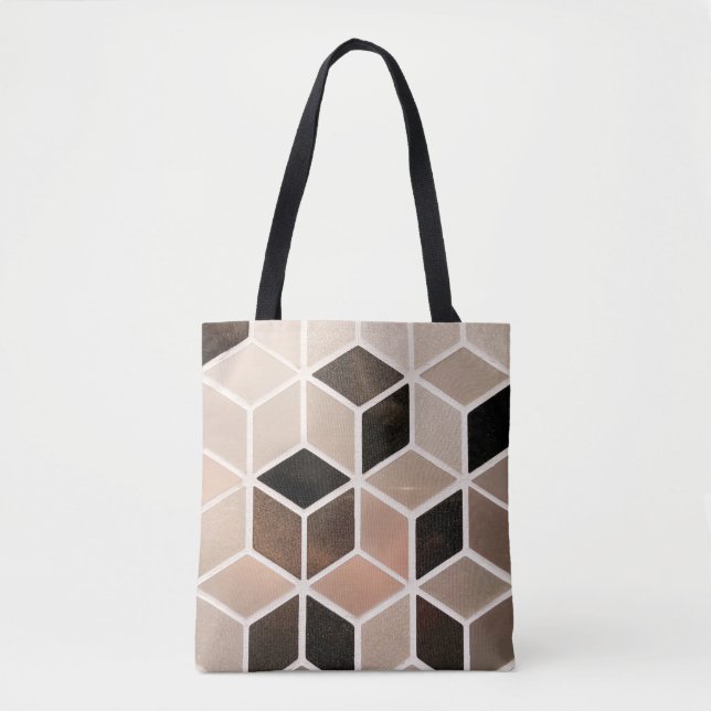 Bolsa Tote fundo com abstrato. (Frente)