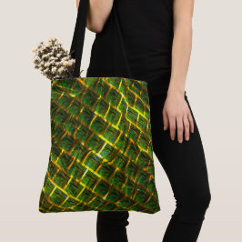 Bolsa Tote Fundo com imagem verde dourada?