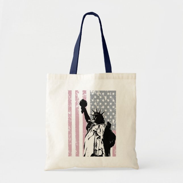 Bolsa Tote Fundo da estátua da liberdade (Frente)