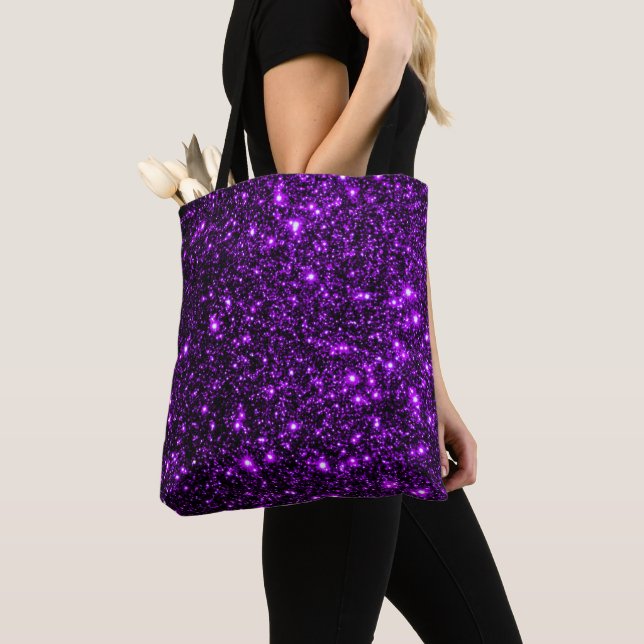Bolsa Tote Fundo da Glitter - Roxo (Close Up)