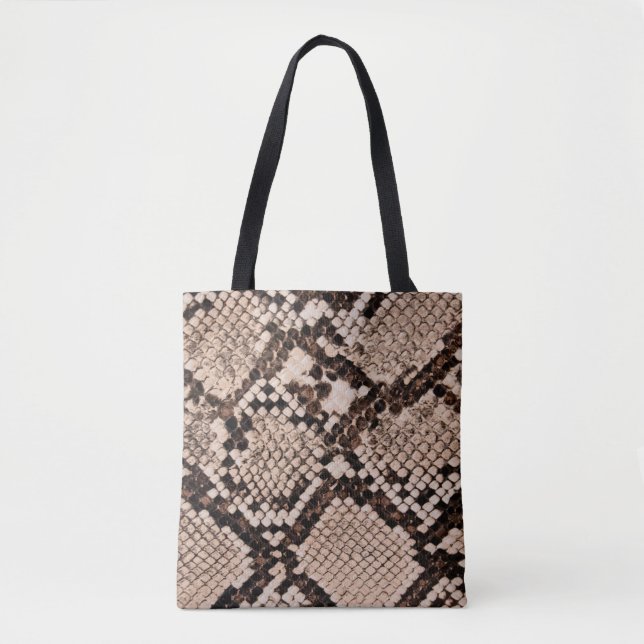 Bolsa Tote fundo da textura da pele do cobra (Frente)