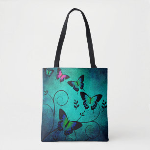 Bolsa Tote Fundo das borboletas de textura