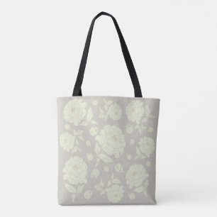 Bolsa Tote Fundo das Cinzas de Peões Brancos