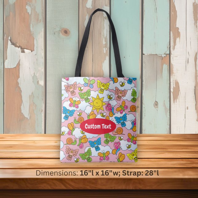 Bolsa Tote Fundo de Animais Bebês (Criador carregado)