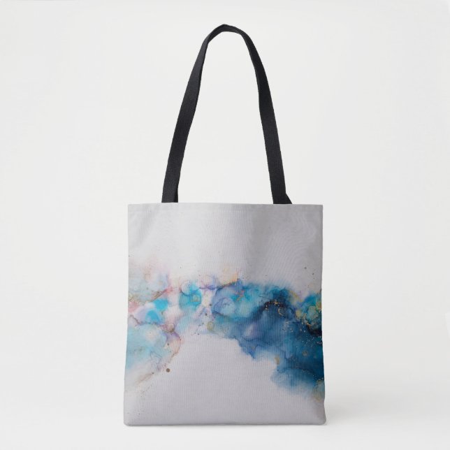 Bolsa Tote Fundo de Arte de Tinta Álcool abstrato (Frente)