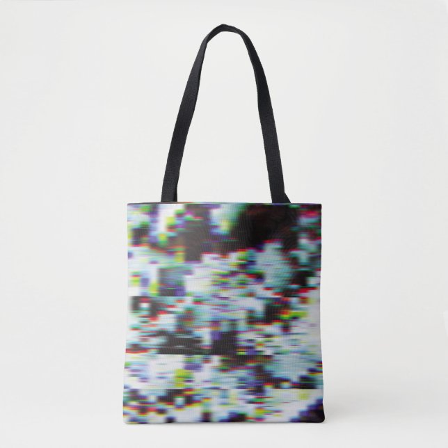 Bolsa Tote Fundo de brilho escuro, ilustração. Preto, azul, (Frente)