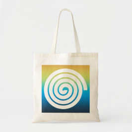Bolsa Tote Fundo de cor espiral Whaite