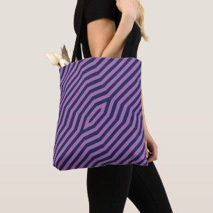 Bolsa Tote Fundo de faixas diagonais simétricas 11