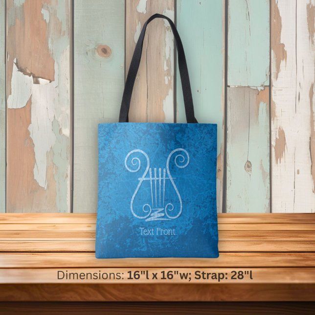 Bolsa Tote Fundo de Lira Azul (Criador carregado)