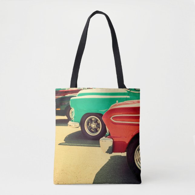 Bolsa Tote fundo de madeira de latido abstrato, decoração grá (Frente)
