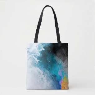 Bolsa Tote Fundo de papel de aquarela. Illu pintado por abstr