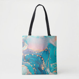 Bolsa Tote fundo de pintura de abstrato fluido em álcool 