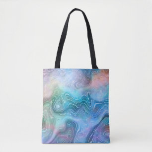 Bolsa Tote Fundo de textura de pedra de mármore líquido abstr