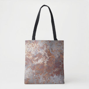 Bolsa Tote Fundo de Textura Metálica Rusty