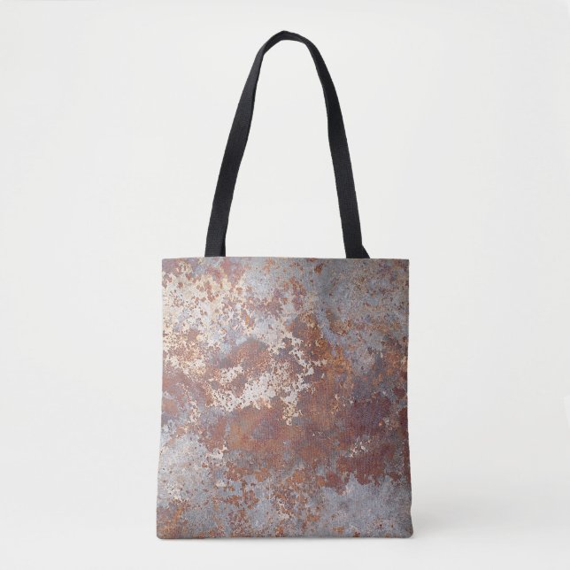 Bolsa Tote Fundo de Textura Metálica Rusty (Frente)