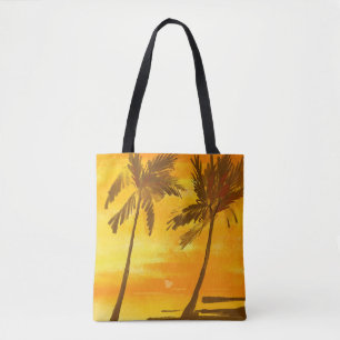 Bolsa Tote Fundo de Verão das Palmeiras Tropicais