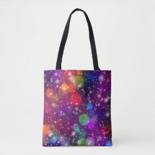 Bolsa Tote Fundo do Bokeh Multicolor abstrato - 25363