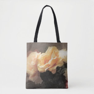 Bolsa Tote fundo floral do vintage da arte em cores pastel