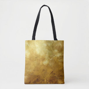 Bolsa Tote fundo pintado abstrato da arte na cor dourada