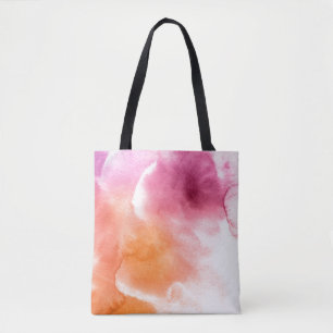 Bolsa Tote Fundo pintado mão 3 2 da aguarela abstrata