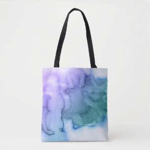 Bolsa Tote Fundo pintado mão 6 2 da aguarela abstrata