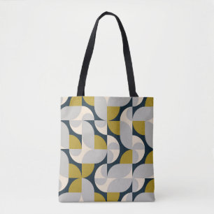 Bolsa Tote Fundo Retroativo Geométrico de Vintage Moderno