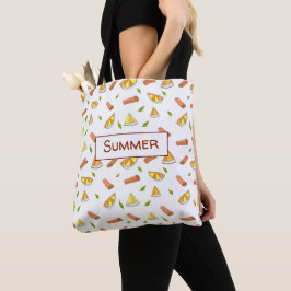 Bolsa Tote Fundo romântico laranja canela fofo