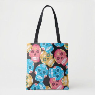 Bolsa Tote Fundo sem descontinuidades do crânio do açúcar