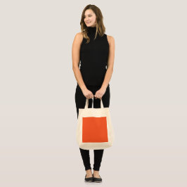 Bolsa Tote Fundo Sólido Laranja Vibrante Minimalista