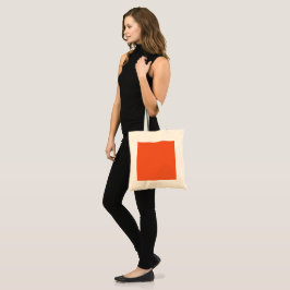 Bolsa Tote Fundo Sólido Laranja Vibrante Minimalista