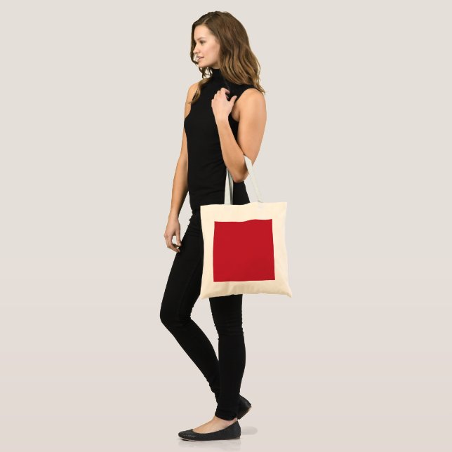 Bolsa Tote Fundo Vermelho Escuro (Frente (modelo))