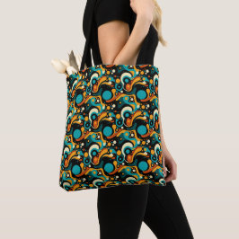 Bolsa Tote Funk abstrato Retro