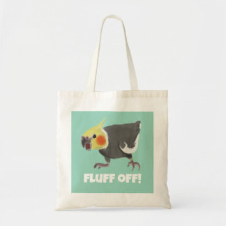 Bolsa Tote Funny Angry Normal Grey Cockatiel Fluff Off
