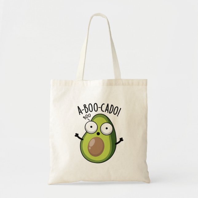 Bolsa Tote Funny Avocado Scare Puns da A-boo (Frente)